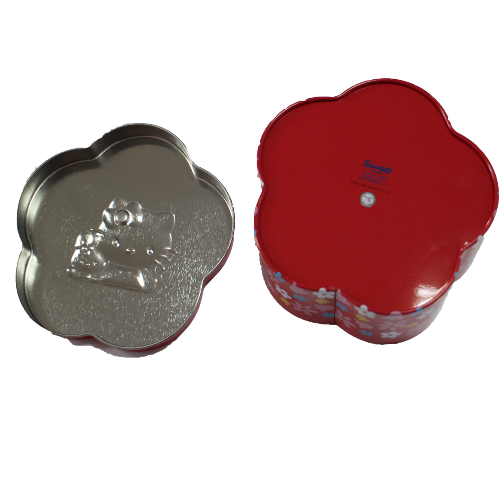 Factory Cheap Hot Sketching Art Protfolio Set - Flower shaped chocolate gift tin box; small tin box custom logo tin box – Ricky Stationery detail pictures